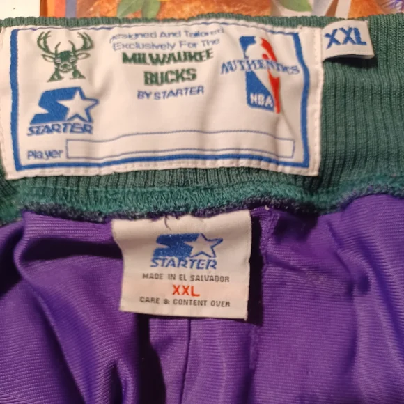 Vintage starter milwaukee bucks authentic shorts sz.xxl